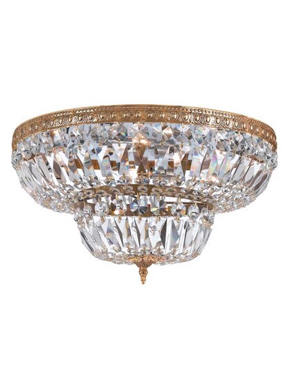 Carrington 18 inch Two-Tier Flush Mount Ceiling Light in Olde Brass.